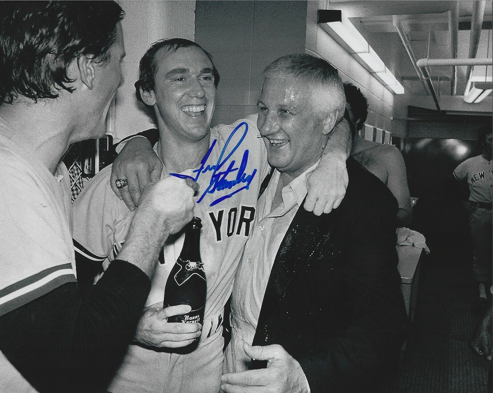 Signed 8x10 FRED STANLEY New York Yankees Autographed Photo Poster painting - COA