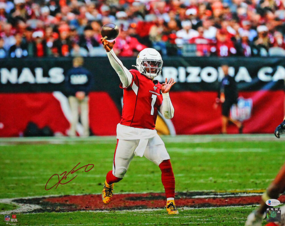 Kyler Murray Autographed Cardinals Pass Release 16x20 FP Photo Poster painting- Beckett W *Red