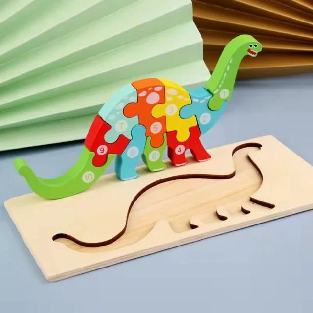 Montessori Wooden Puzzles (4 Pack)