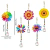 (US Local)5Pcs Acrylic Double Sided Sunflower Full Drill Suncatcher Diamond Painting Kit