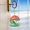 5Pcs DIY Diamond Painting Mushroom Frog Double Sided Keychain