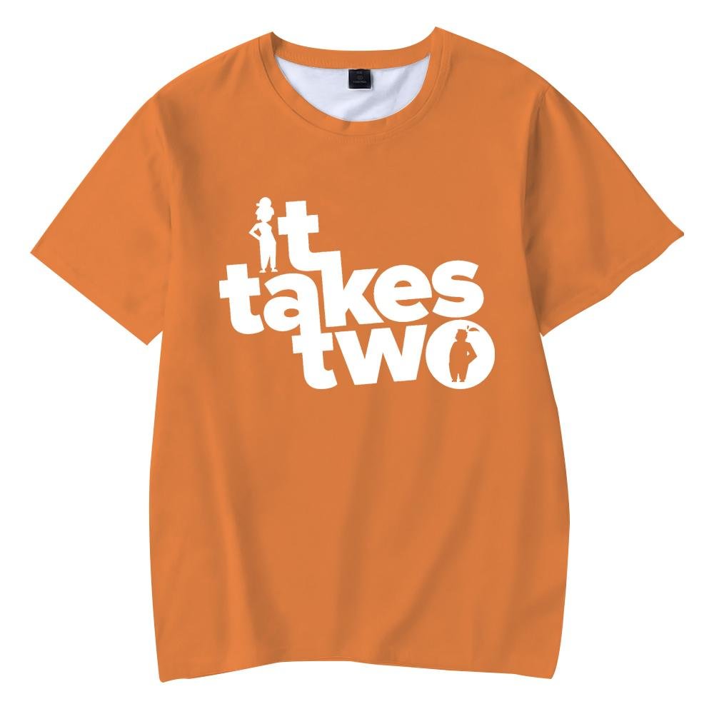 It Takes Two T-Shirt Round Neck Short Sleeves for Kids Adult Home Outdoor Wear