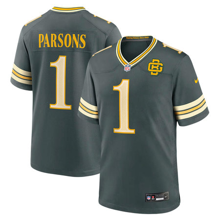 Men's Green Bay Packers #1 Micah Parsons Green 2026 Rivalries Collection Game Jersey