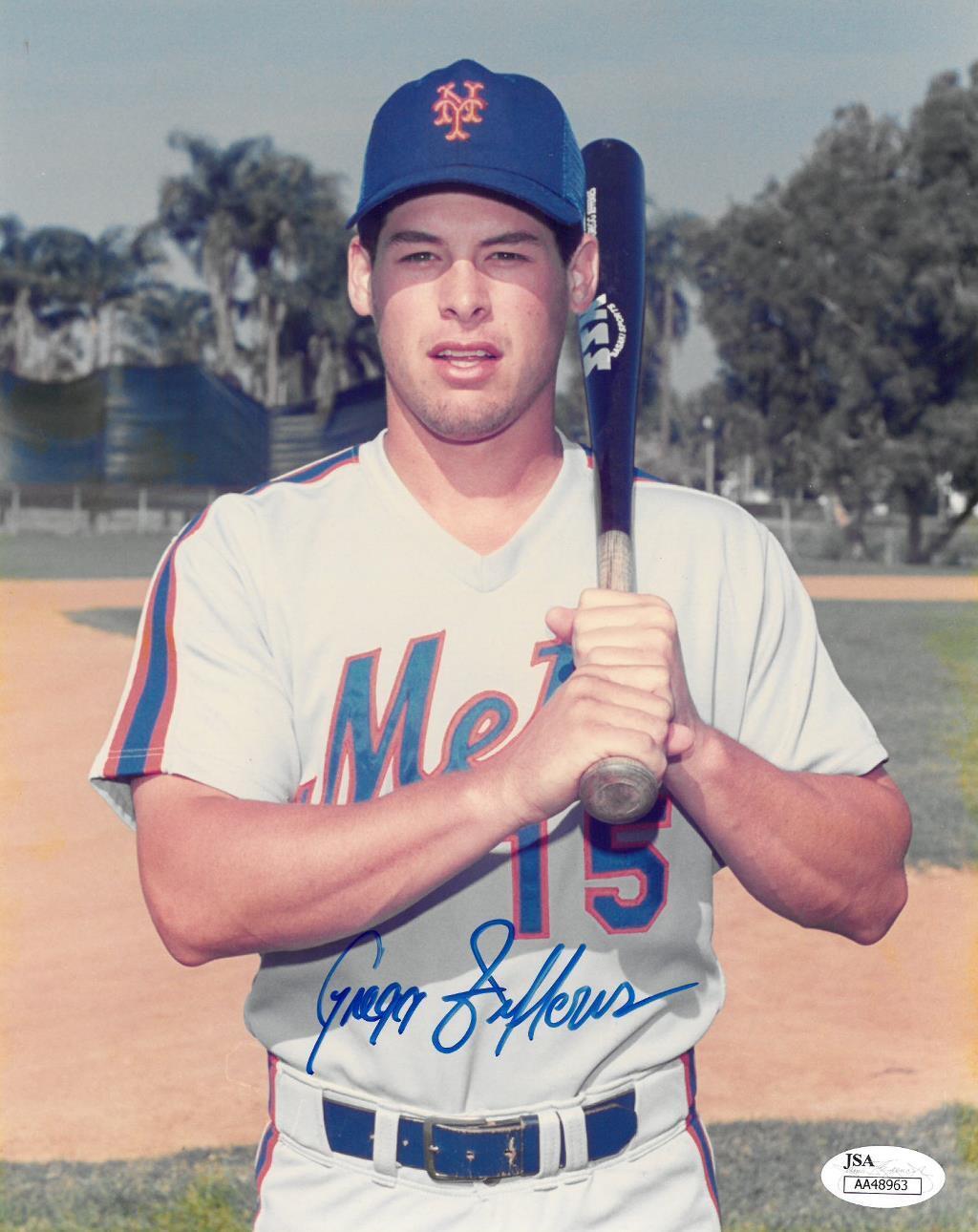 Gregg Jeffries Signed NY Mets Authentic Autographed 8x10 Photo Poster painting JSA #AA48963