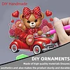 Valentine Day 2D Flat DIY Diamond Art Pendant Diamond Painting Crafts Set (Bear)
