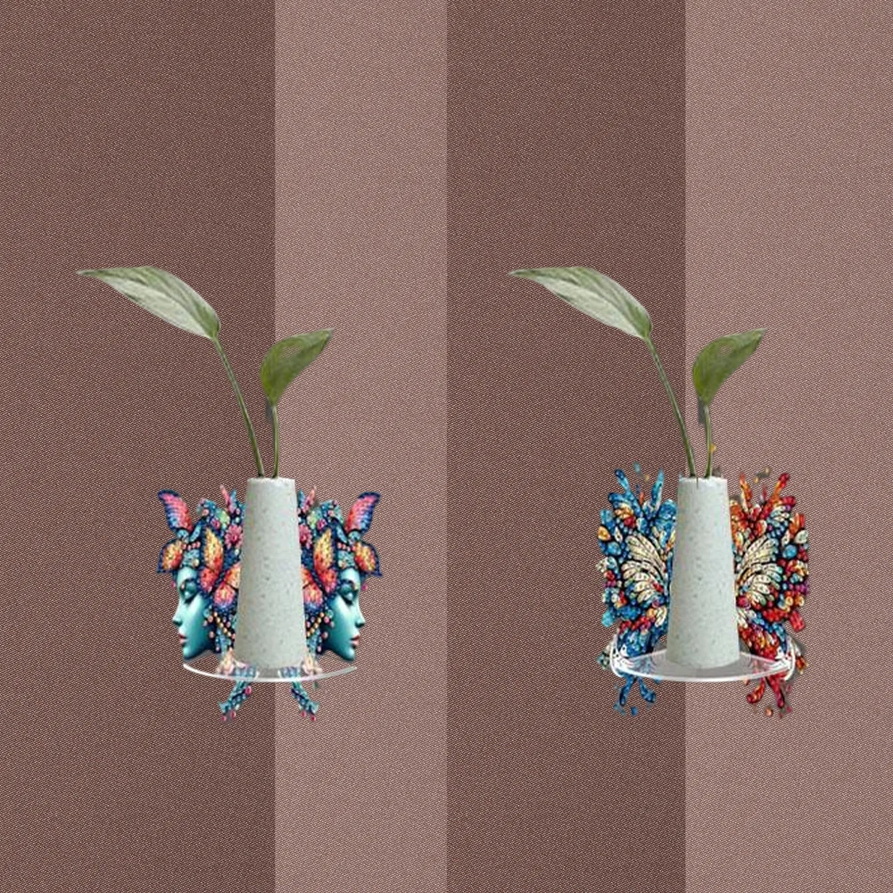 2pcs 2D Flat DIY Diamond Art Pendant DIY Home Decor Hanging Charm (Butterfly)