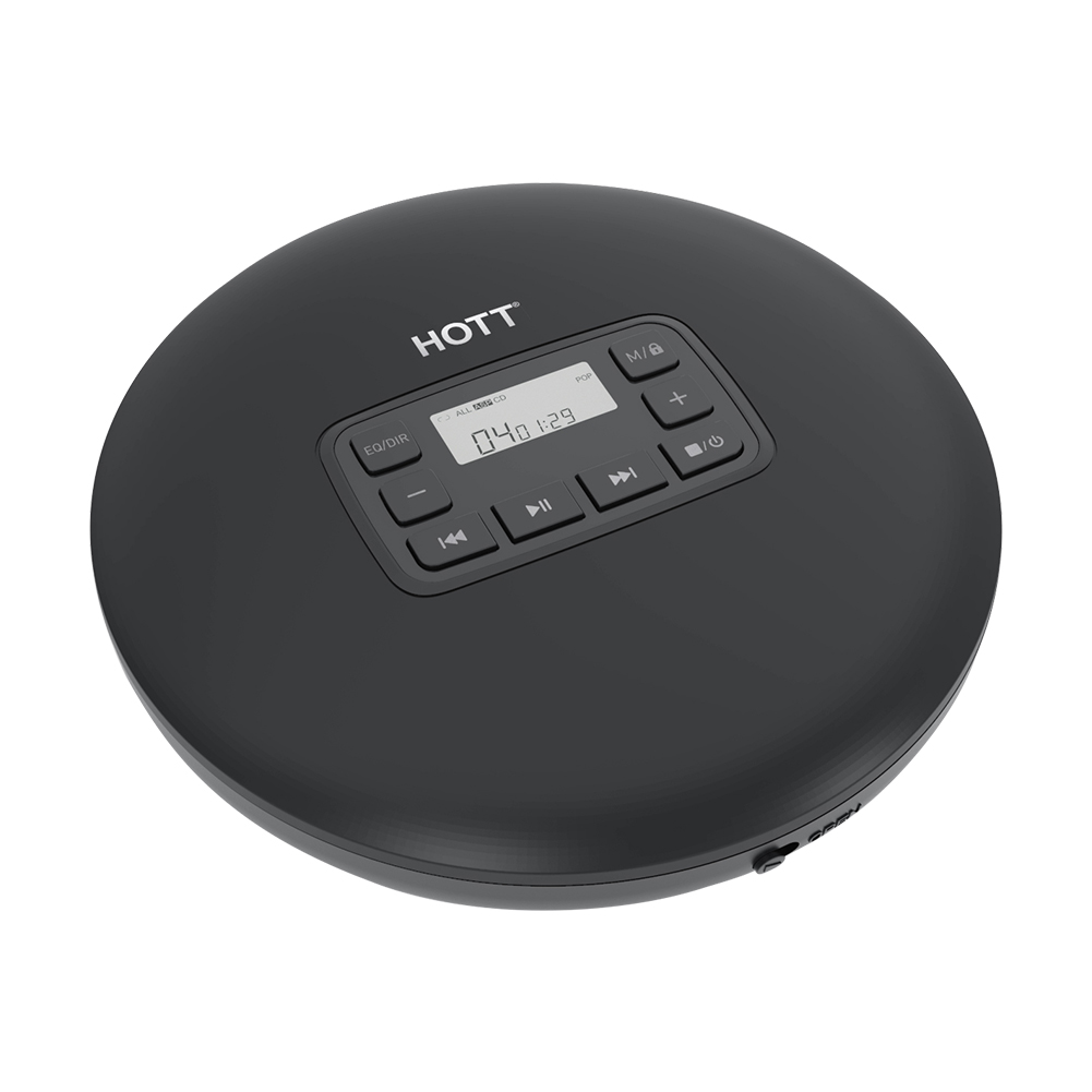 

HOTT CD204 CD Player LCD Display HiFi Surround Music Player for Home Travel, 501 Original