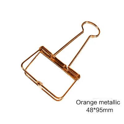 JOURNALSAY 4pcs/set Metal long tail clips  gold paper clips Color clips mini clips Multifunctional metal bookmark