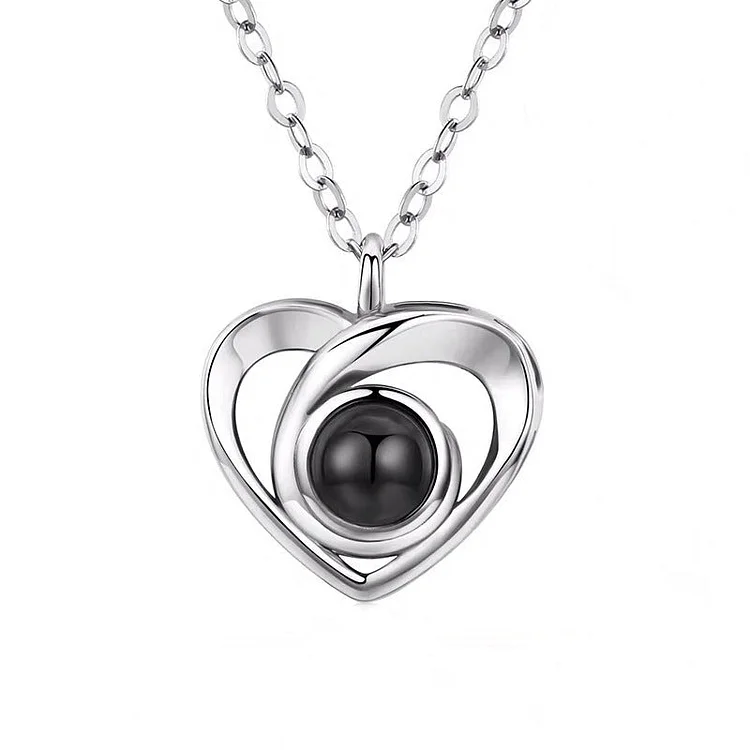 Wear Felicity Personalized Heart Photo Necklace,Heart Shape Necklace