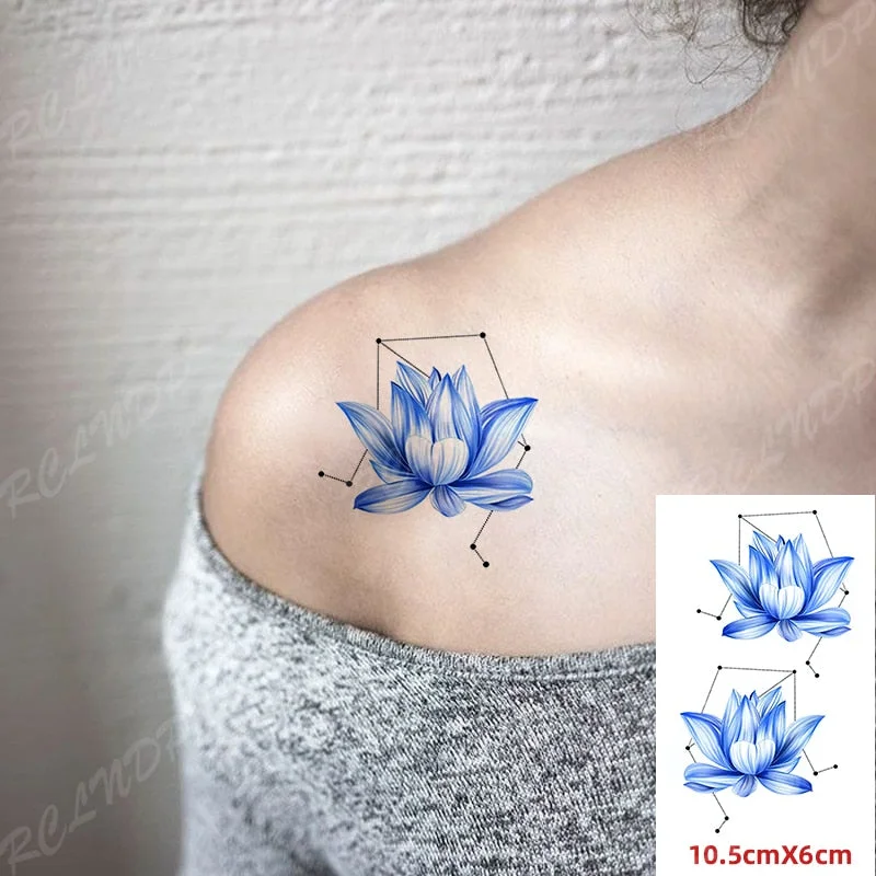 Waterproof Temporary Tattoo Sticker Feather Arrow Compass Element Fake Tatto Flash Tatoo Small Body Art for Kids Men Women