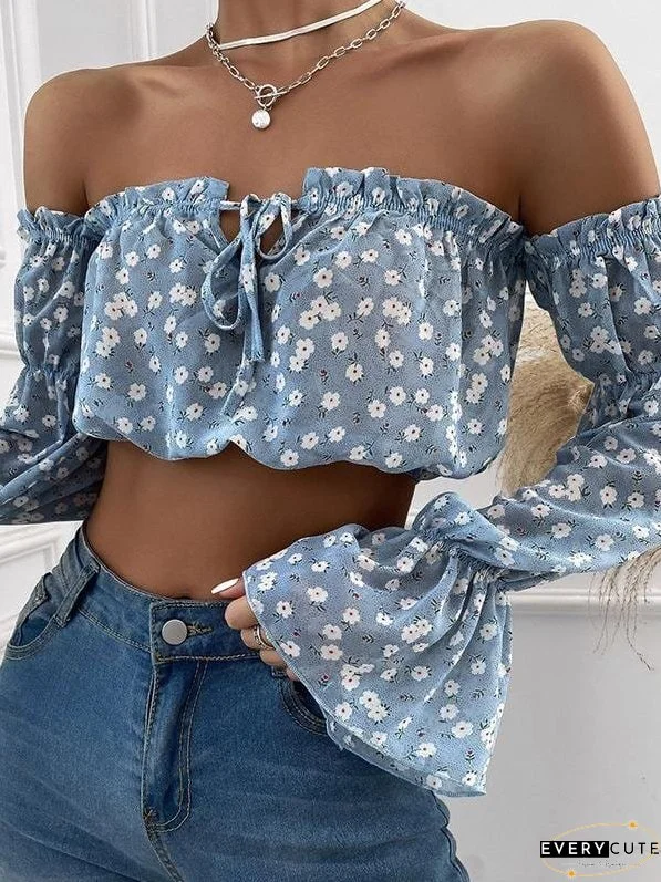 Fashion Tube Top Prnt Short Blouse