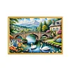 (US Local)Swan Hut-11CT Stamped Cross Stitch Kit(60x40cm)