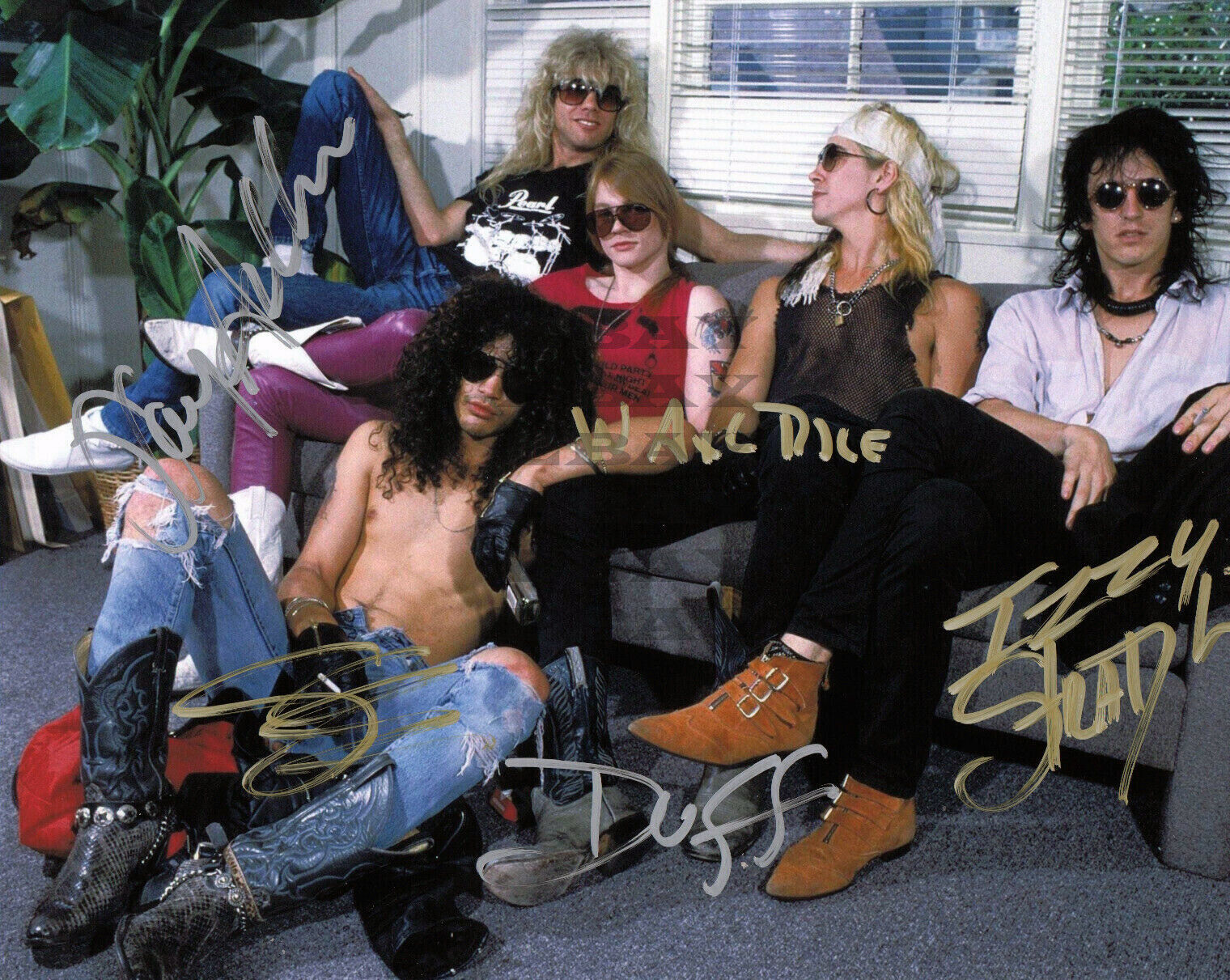 GUNS N' ROSES BAND Autographed Signed 8x10 Photo Poster painting Reprint