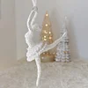 Glitter Christmas Tree Decoration Small Pendant Christmas Snowflake Star Angel Garland Pendant 