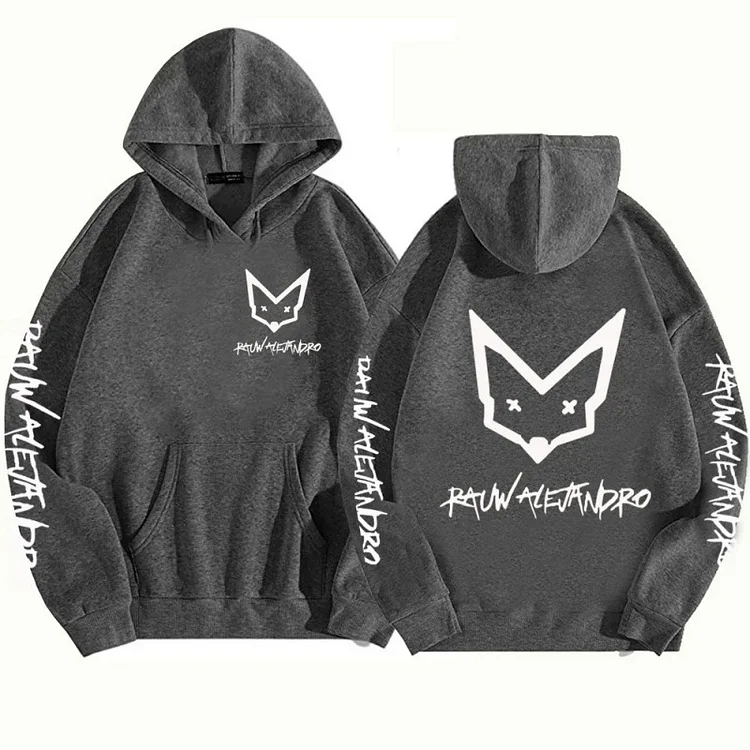 Rauw Alejandro Printed Hoodie Pullover Streetwear Tops at Hiphopee