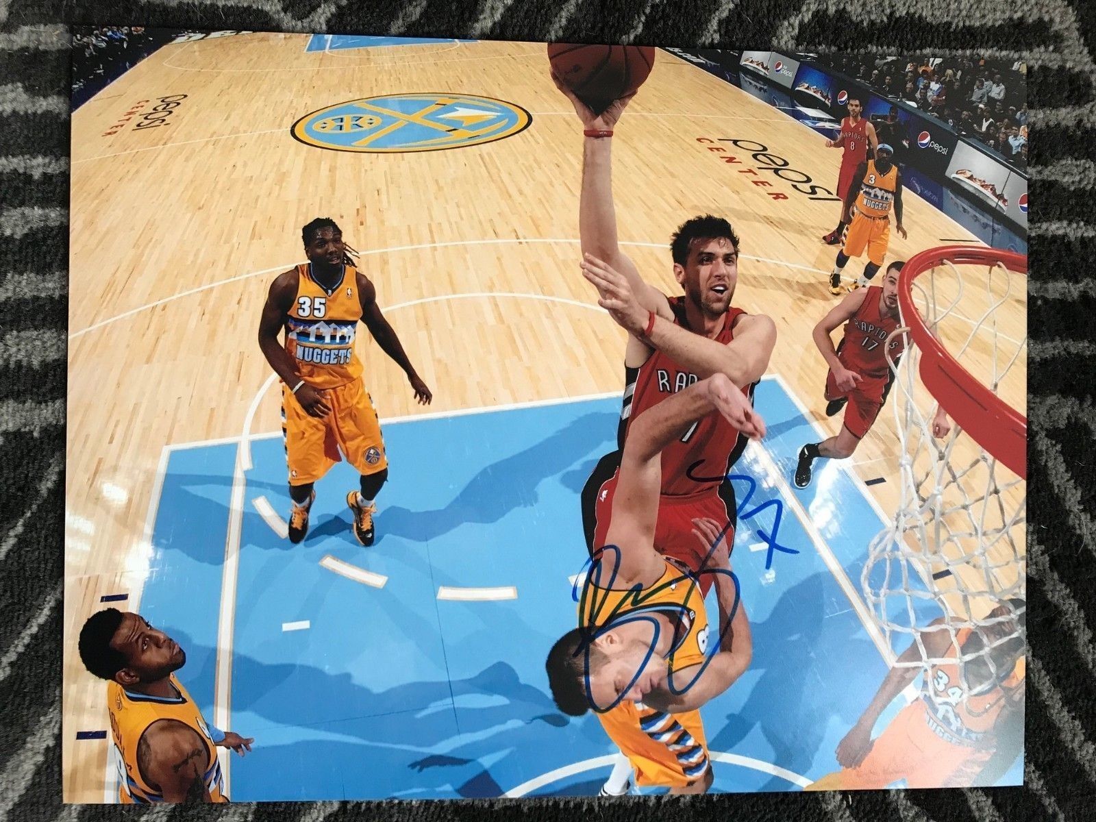 Toronto Raptors Andrea Bargnani Signed Autographed 11x14 Photo Poster painting COA