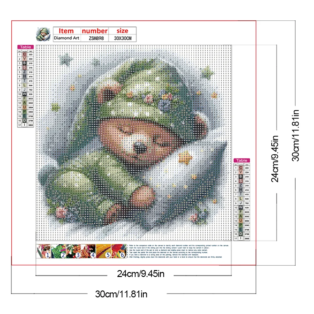 Diamond Painting - Full Round Drill - Bear(Canvas|30*30cm)