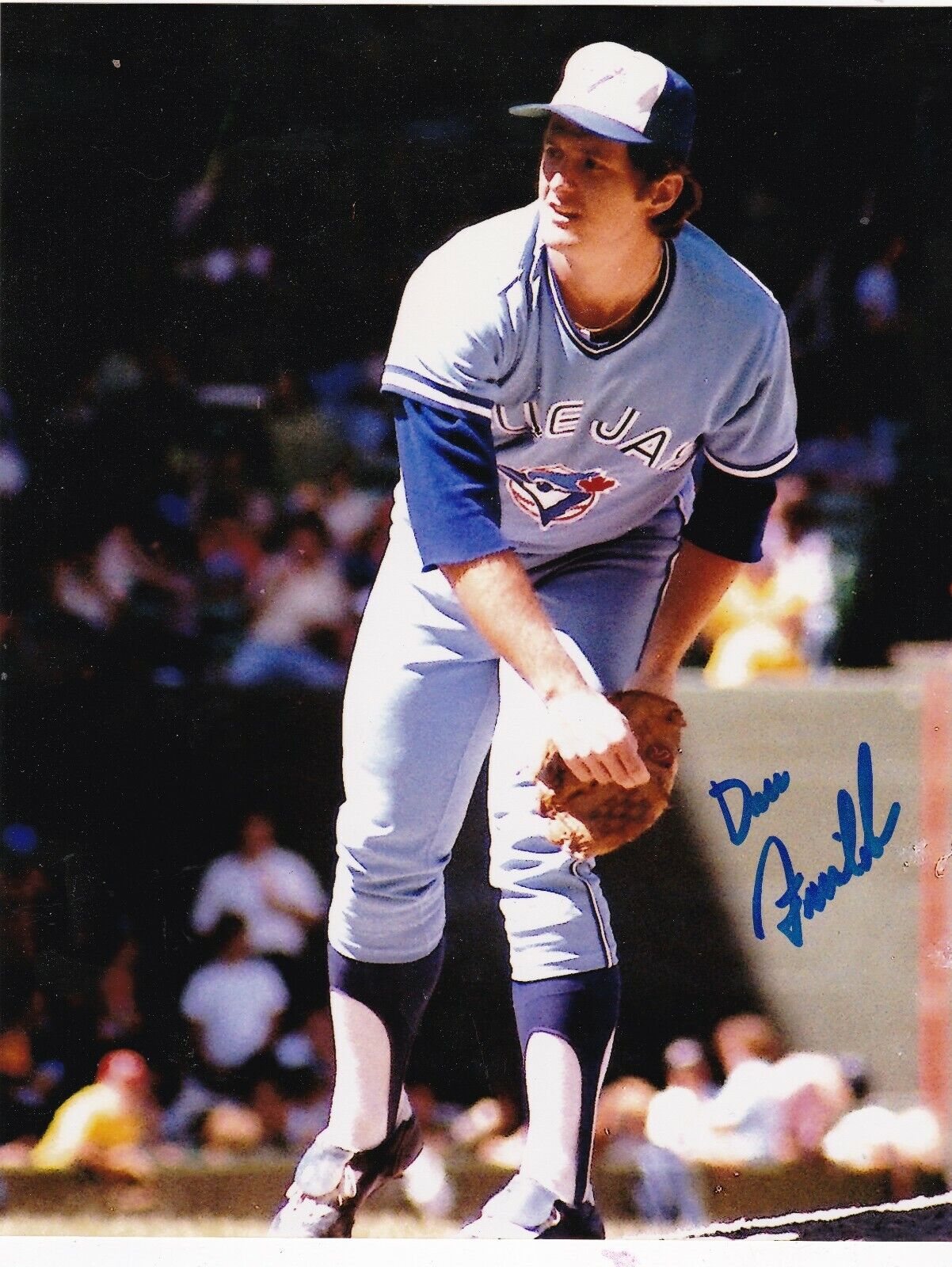 DAVE FREISLEBEN TORONTO BLUE JAYS ACTION SIGNED 8x10