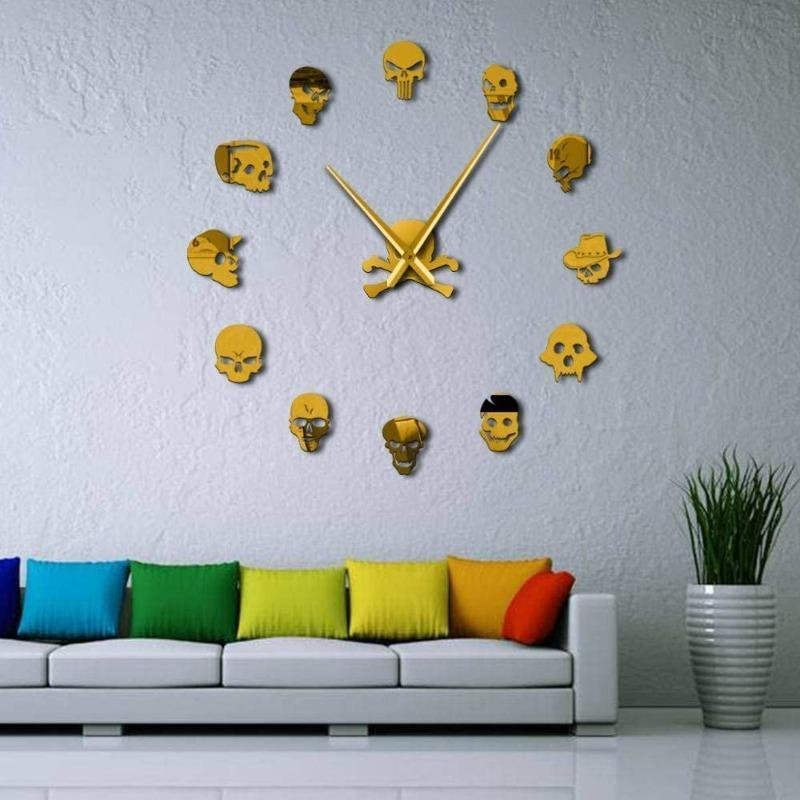 DIY Wall Skull Clock 2021、、sdecorshop