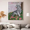 >SALE<Full Embroidery Eco-cotton Thread 14CT Printed White Tiger Cross Stitch 41x51cm