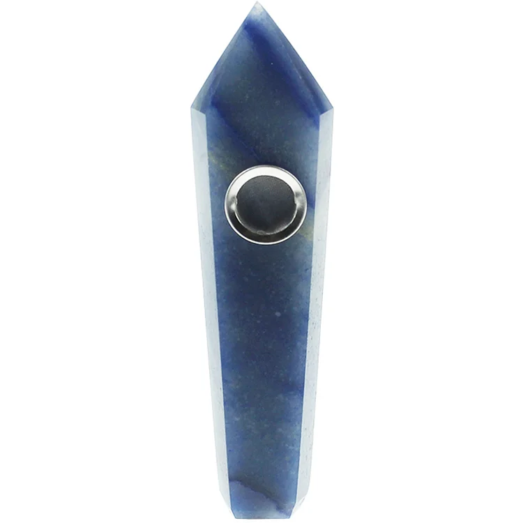 Blue aventurine Smoking Pipe   support mixed customization