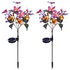 2 Pack Solar Butterfly Stake Light LED Garden Light Auto On/Off for Yard Pathway