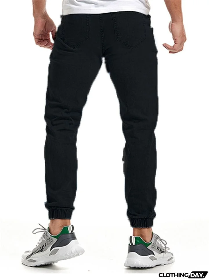Men's Fashion Comfy Ankle Banded Jeans