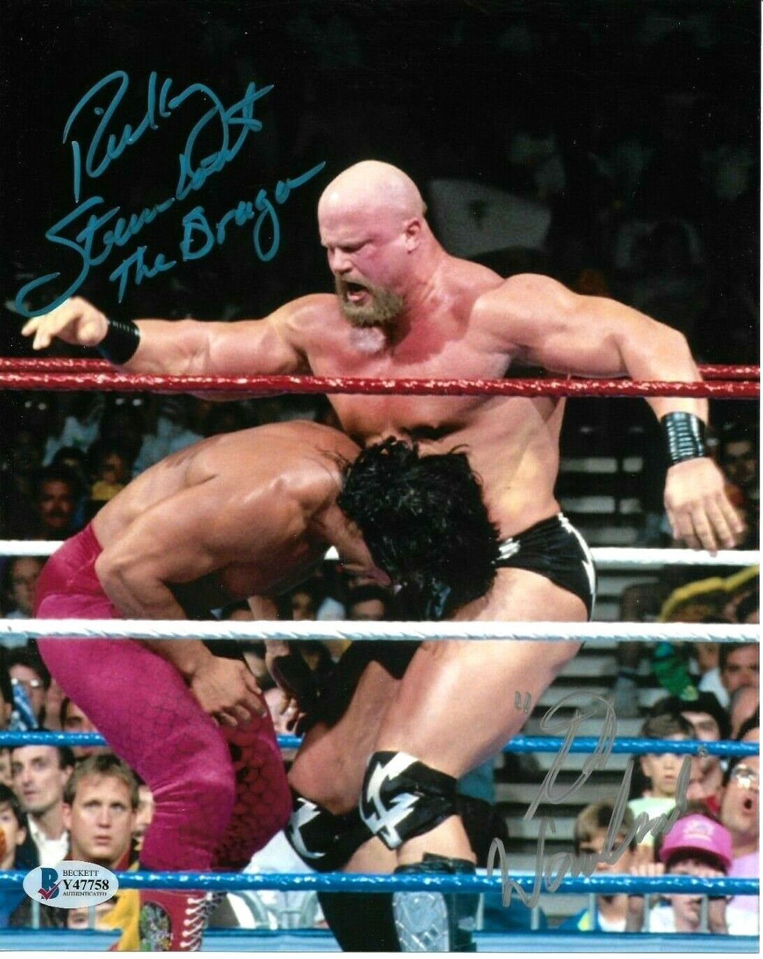 WWE RICKY STEAMBOAT WARLORD HAND SIGNED AUTOGRAPHED 8X10 Photo Poster painting WITH BECKETT COA