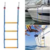 4 Step Boat Rope Ladder Folding Marine Rope Ladder Portable Rope Boarding Ladder