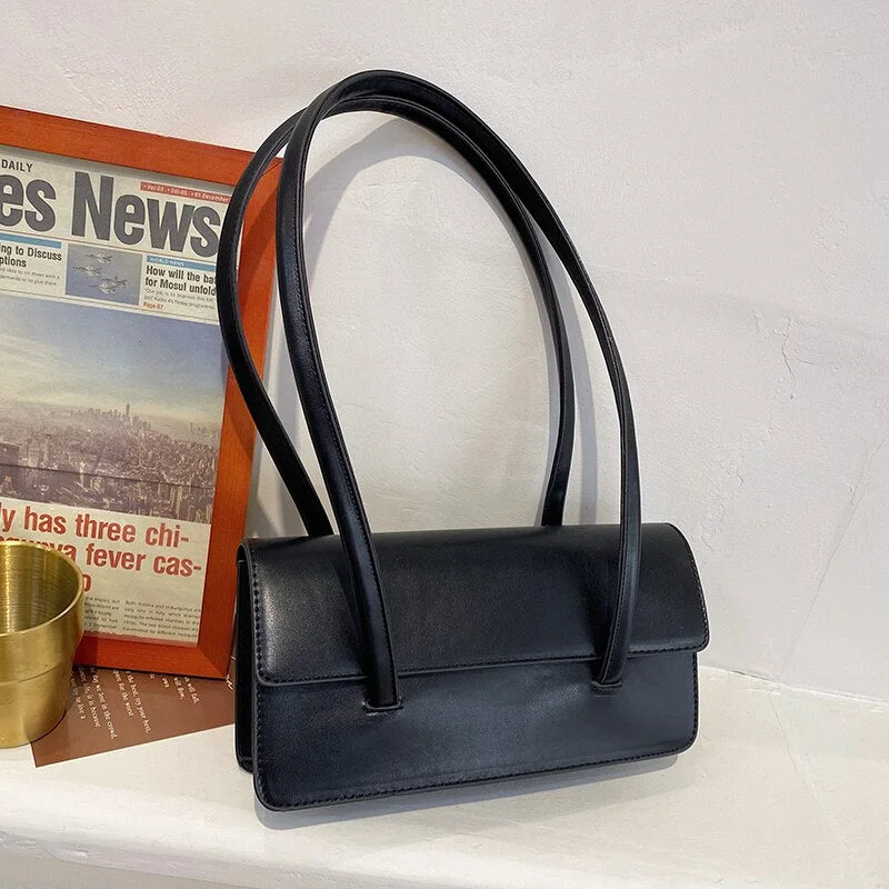 էѧӧܧ Luxury Brand Deisgner Shoulder Bag Women's Pu Leather Baguette Ladies Handbag Fashion Underarm Purse New Arrival