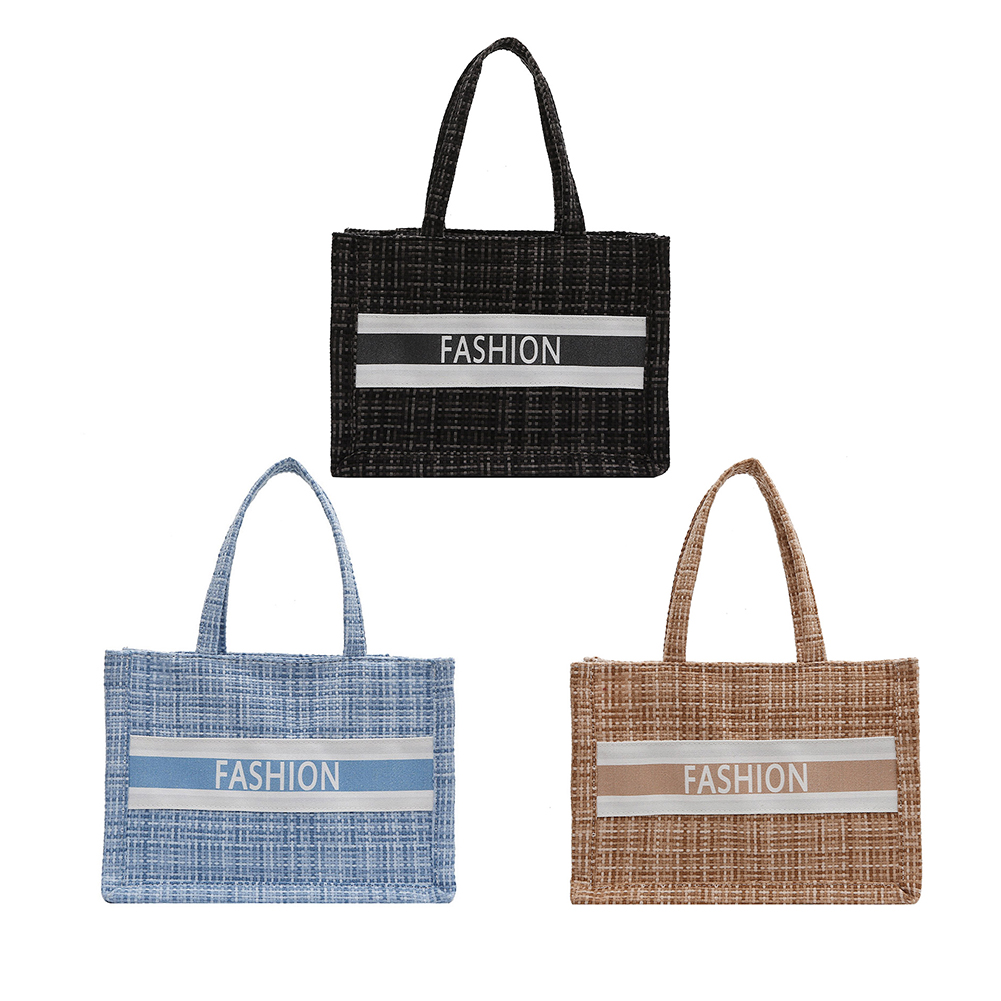 

Women Fashion Letters Pattern Handbag Cloth Printed Ladies Underarm Bag, Blue, 501 Original