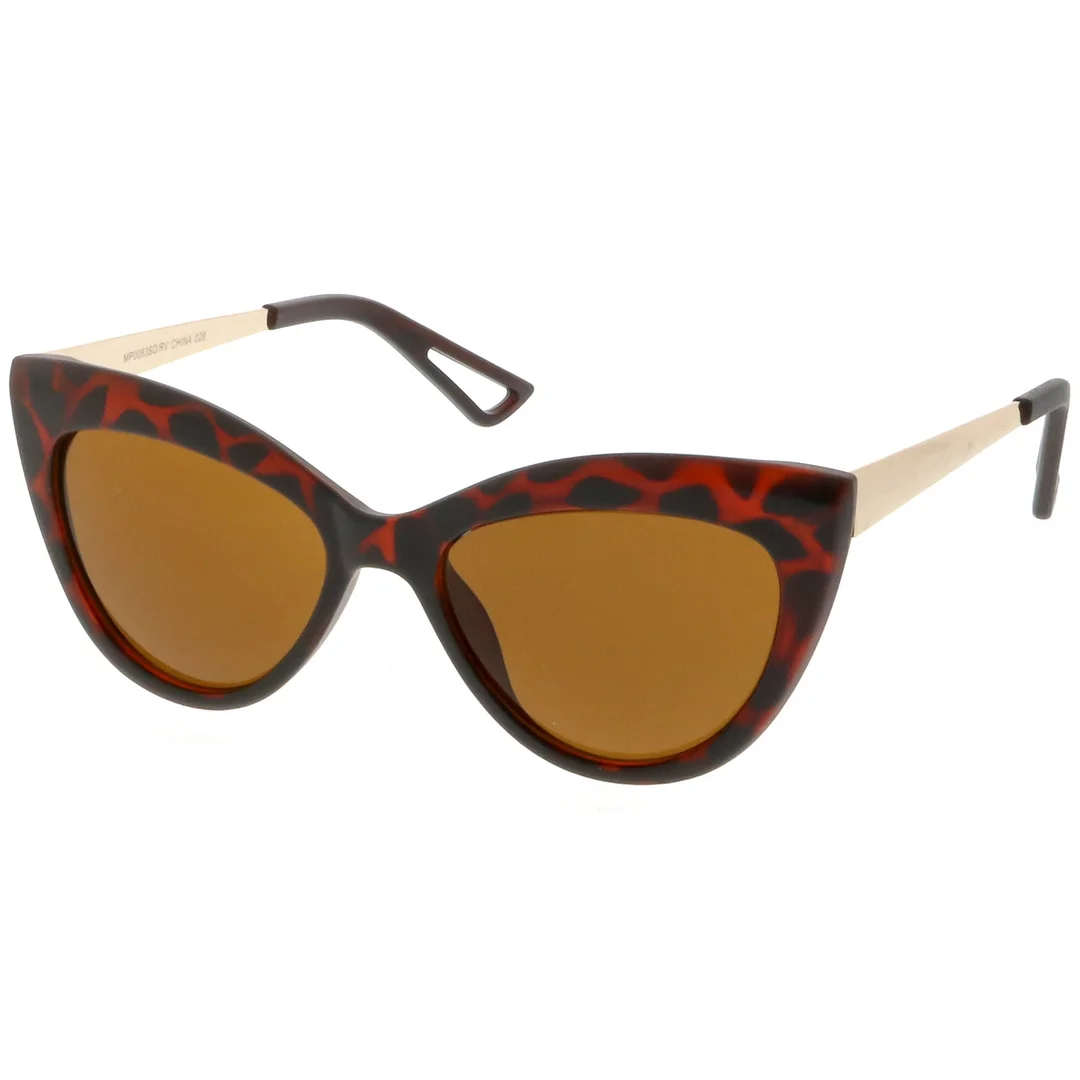 Bold 50's Fashion Oval Cat Eye glasses With Metal Arms 51mm