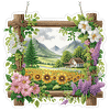 Diamond Painting Acrylic Rural Fields Window Hanging Pendant for Home Decor