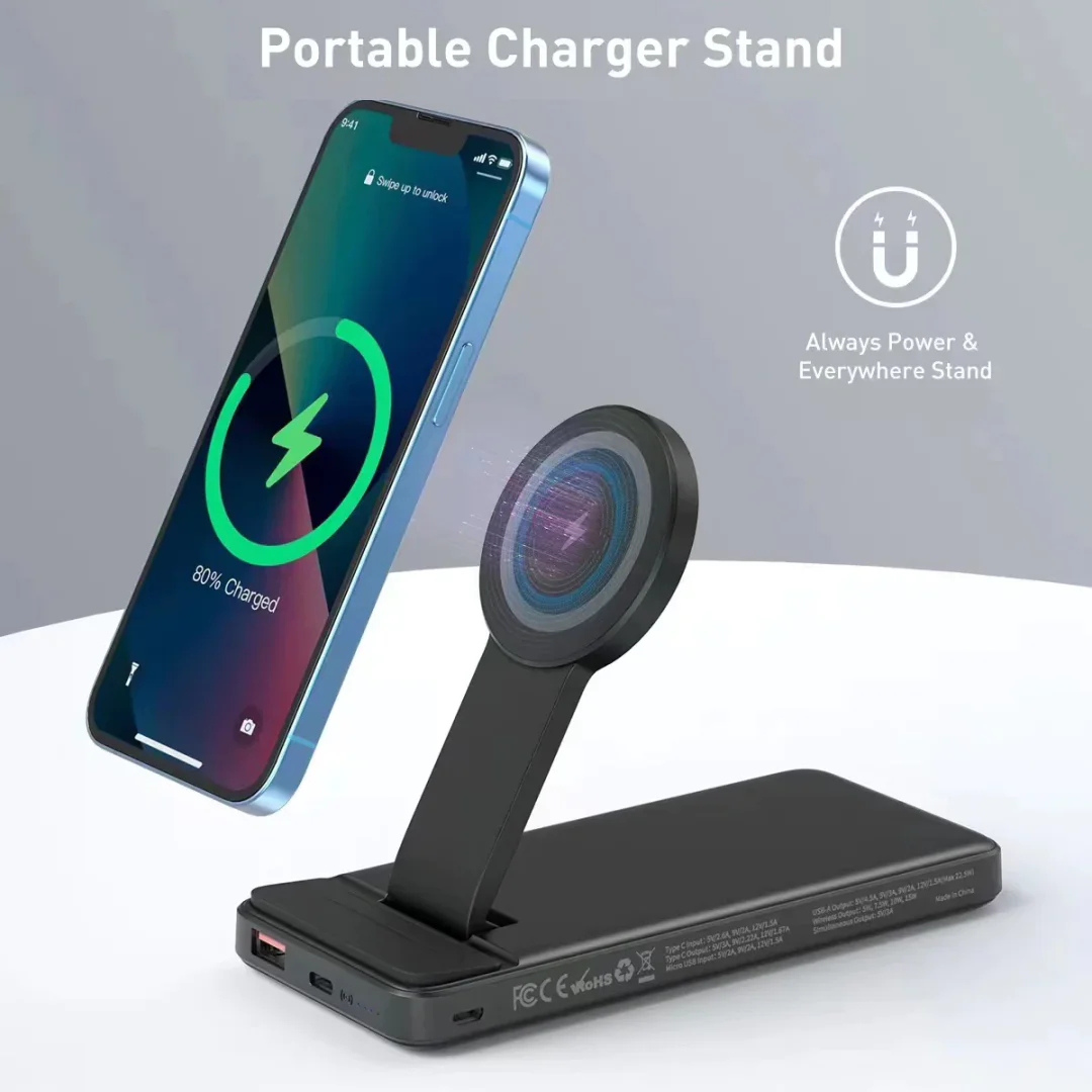 Multi-functional Magnetic Support Five-in-one Wireless Charger