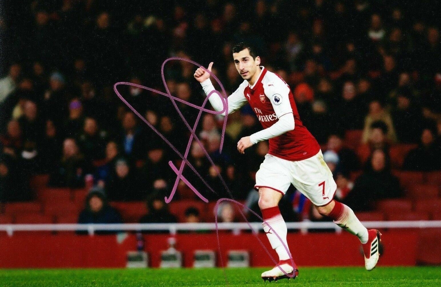 Henrikh Mkhitaryan Signed 12X8 Photo Poster painting Arsenal F.C. AFTAL COA (1863)