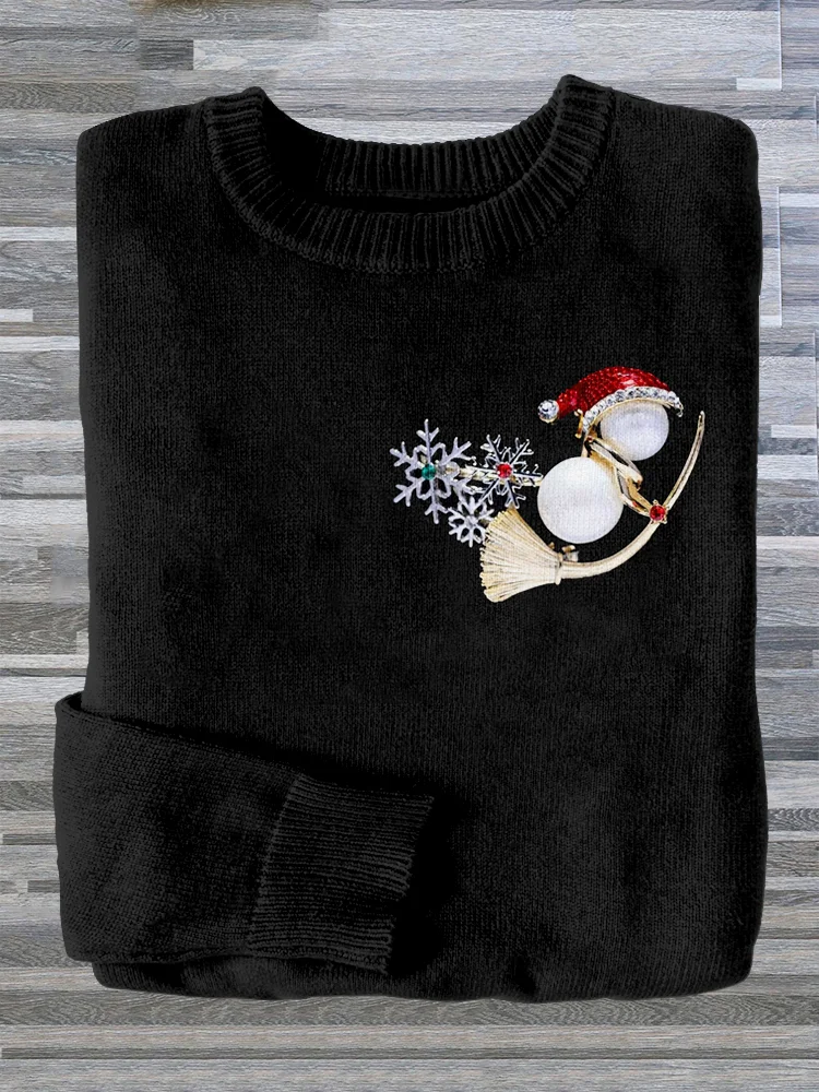 Cute Snowman Jewelry Art Comfy Sweatshirt