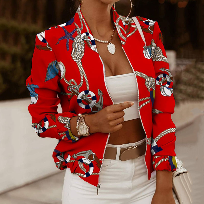Casual printed zipped jacket wearshes
