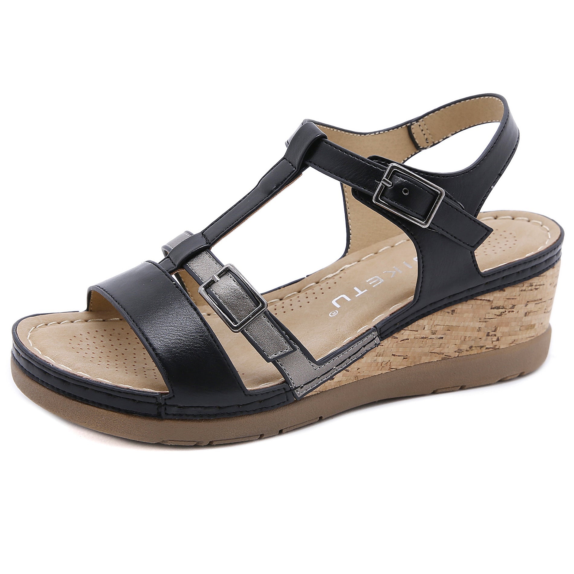  Summer Wedge Colorblock Comfort Sandals