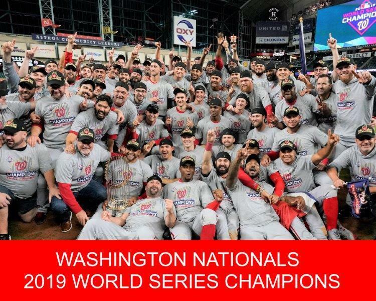 2019 WASHINGTON NATIONALS Team World Series Champions 8 x 10 Photo Poster painting Man Cave