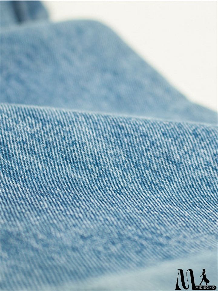 MidiSono - Daily Casual Style Washed Effect Slim Fit Harem Pants Denim Jeans for Women