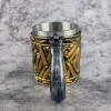 Chope &agrave; bi&egrave;re cr&eacute;ative en acier inoxydable en forme de pistolet