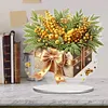 (US Local)Flower Double Sided Effect Table Top Diamond Painting Desktop Ornaments Kit (Christmas)