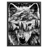 Wolf Forest Silhouette-11CT Stamped Cross Stitch 50*65cm (Big Size)