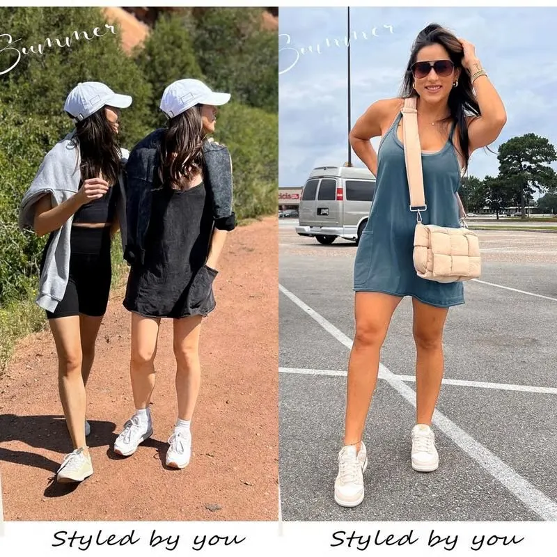 Women's Sleeveless Summer Dress with Shorts