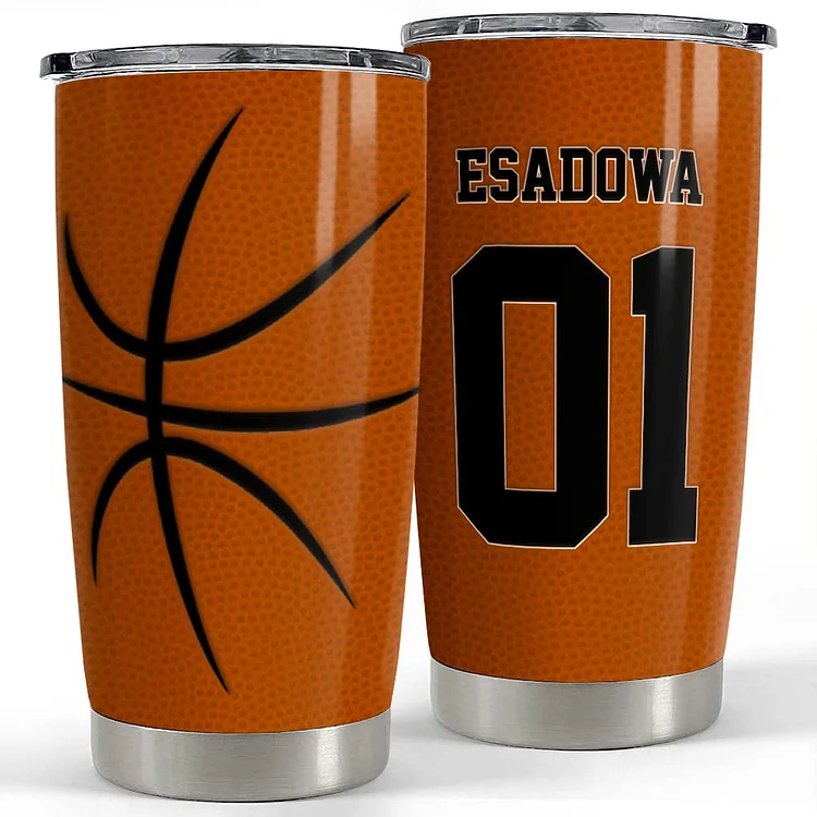 Personalized Basketball Stainless Steel Mug|M43