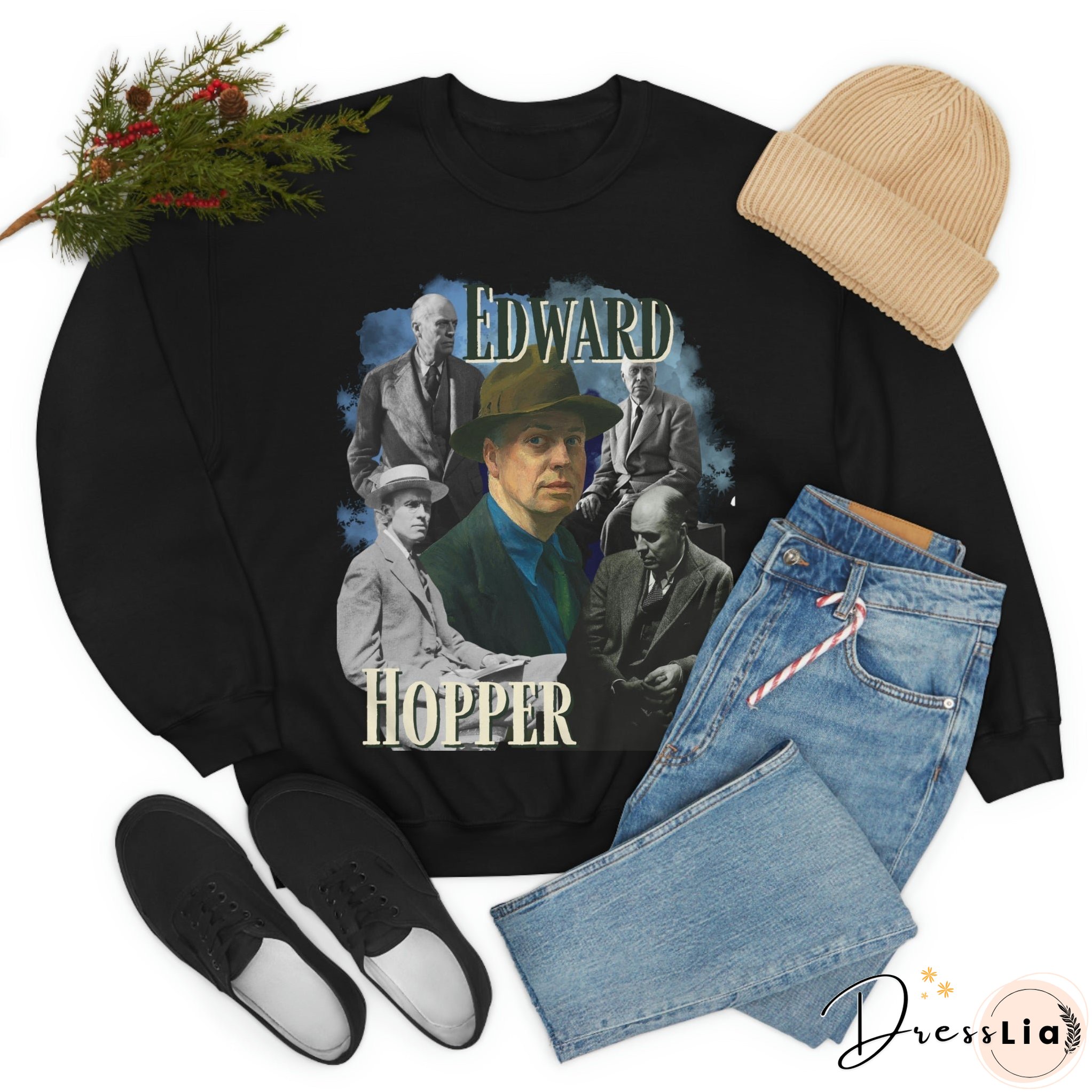 Edward Hopper Sweatshirt, Y2K Style Bootleg Famous American Realist Artist Fan Retro Pullover Crewneck, Artist Gift