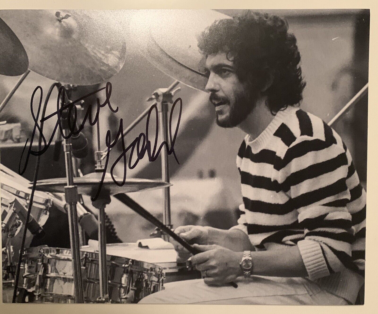 steve gadd signed 8x10 Photo Poster painting Pic Auto Drummer