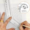 Multifunctional Folding Geometric Drawing Ruler Line Circular Drafting Tool