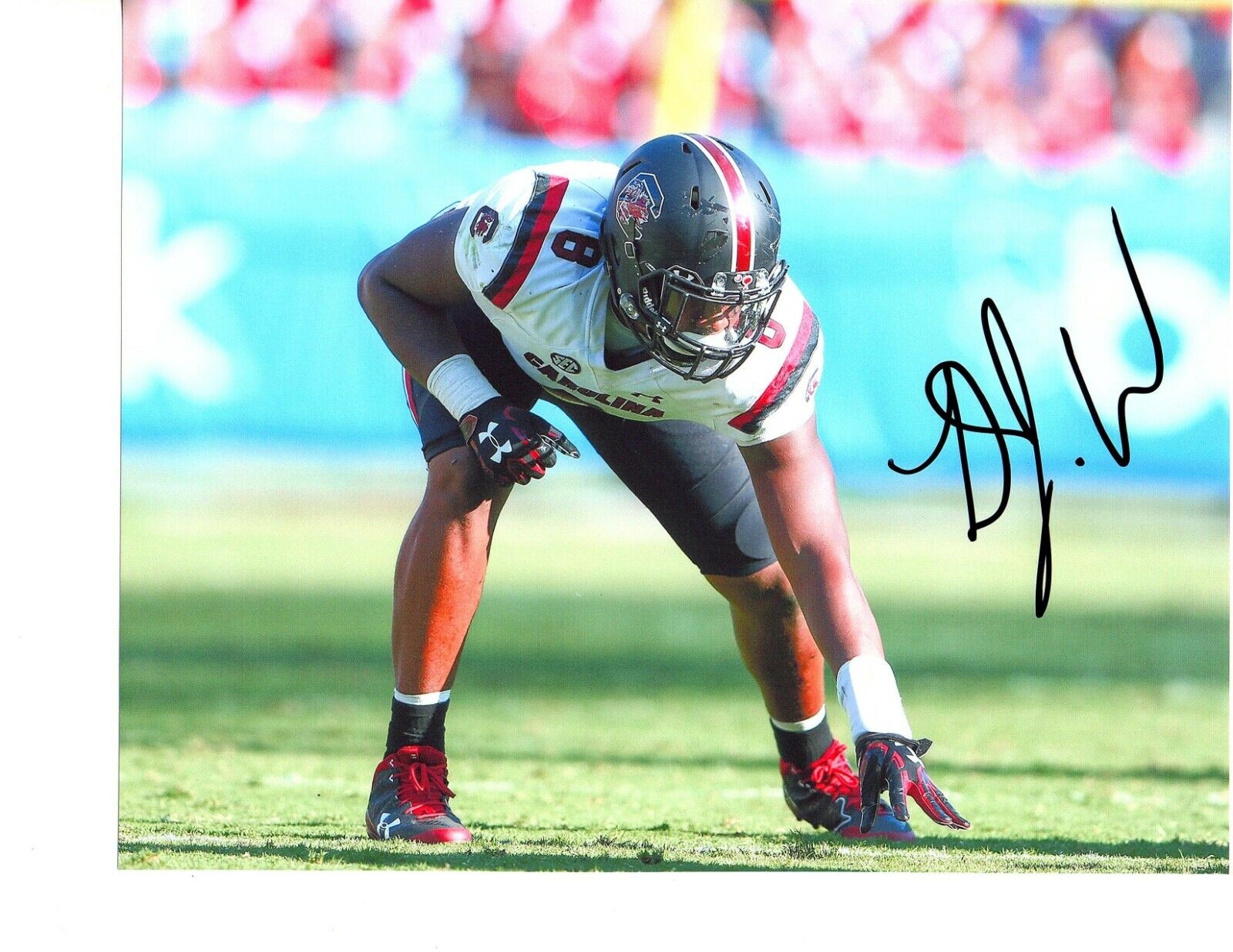 DJ Wonnum South Carolina signed autographed 8x10 football Photo Poster painting D.J. e