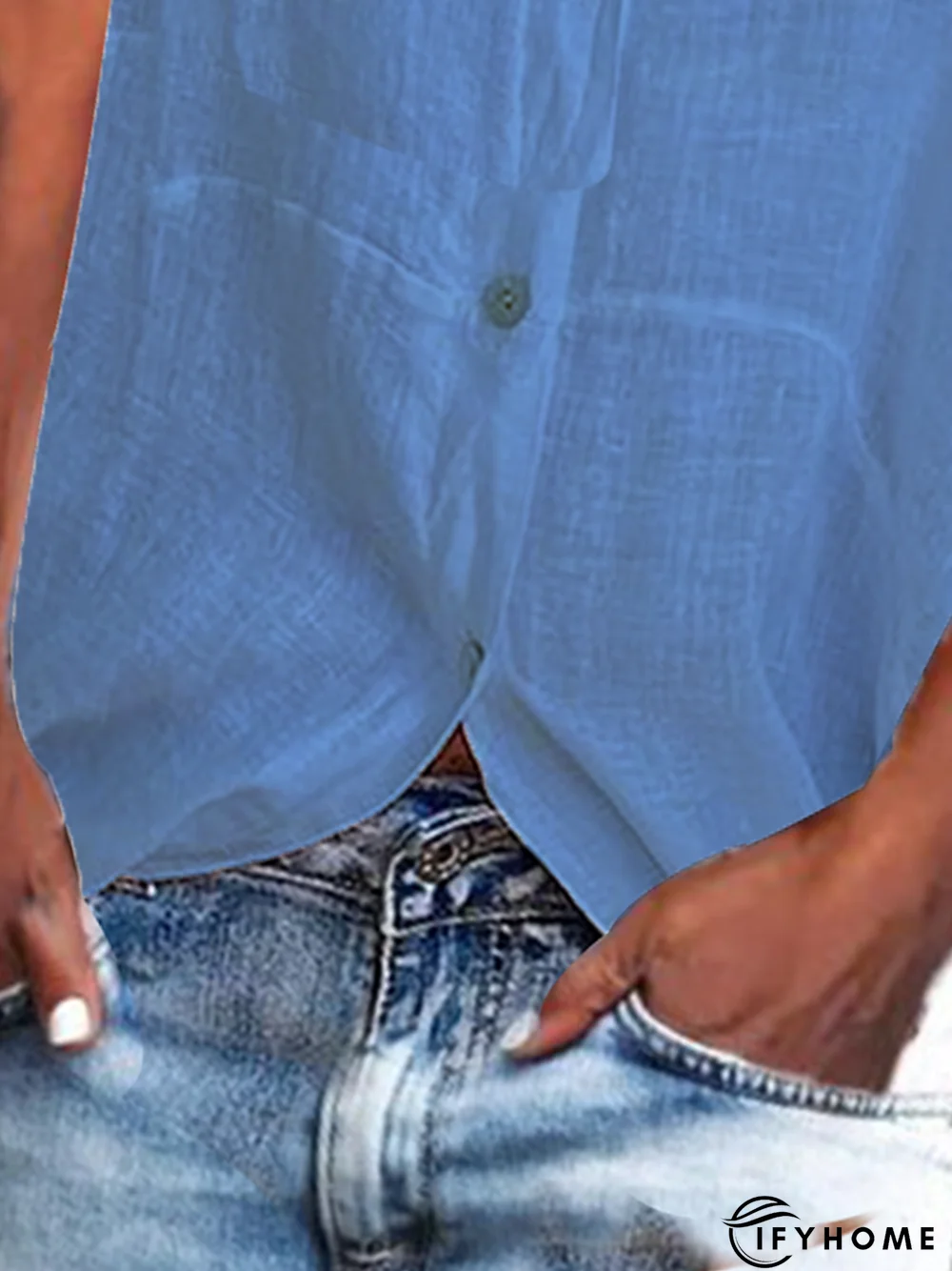 Short Sleeve Cotton Blouse | IFYHOME